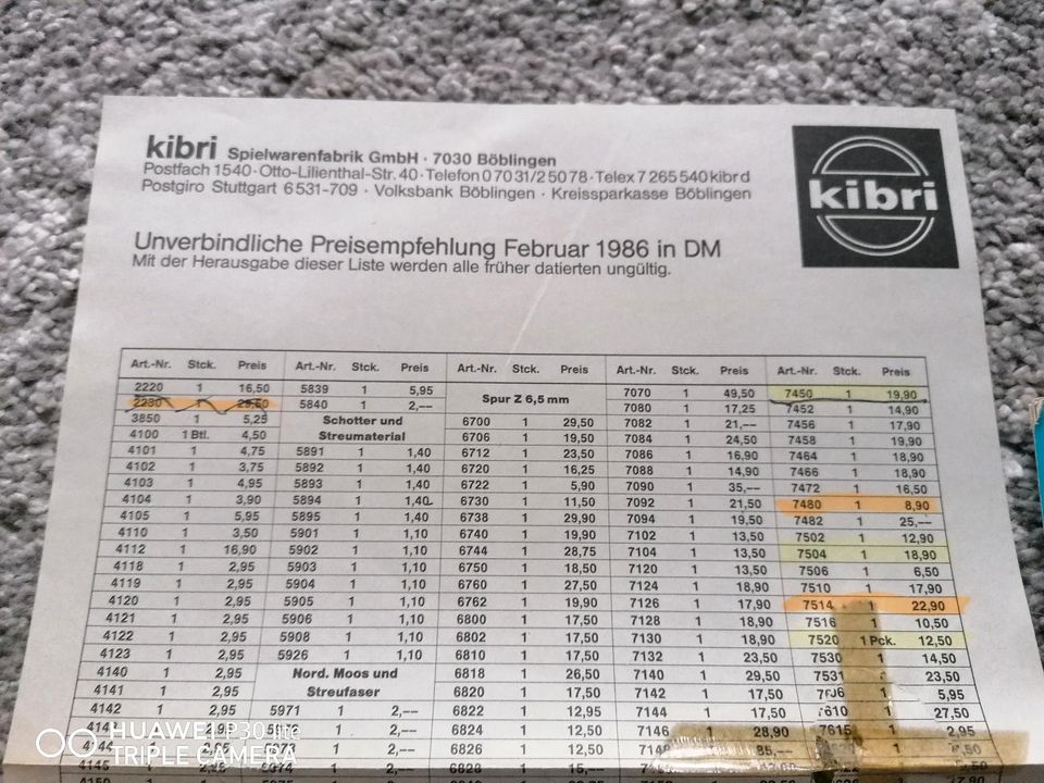 KIBRI Modellbahn-Zubehör Katalog H0+N+Z 1986/87 in Aindling