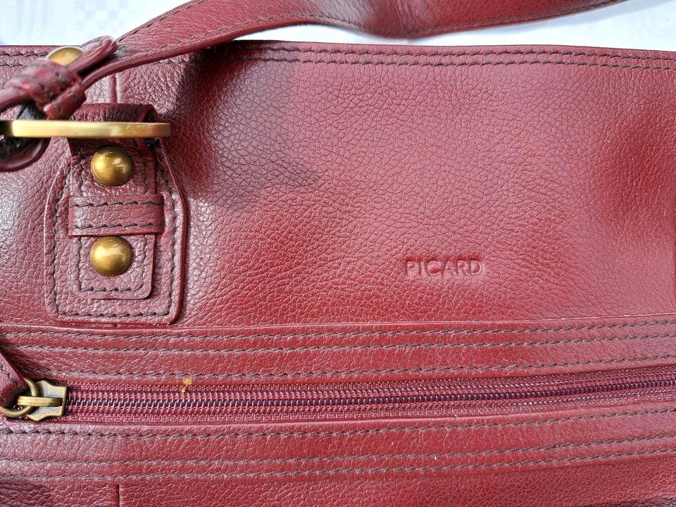 Picard Handtasche Leder rot in Rodgau