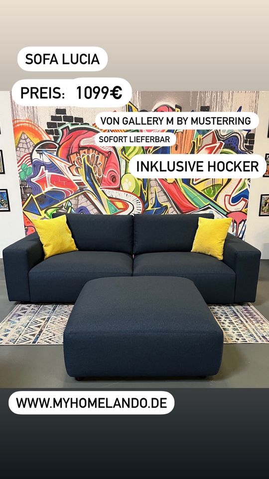 Sofa Couch Big Sofa inklusive Hocker von Gallery M by mUSTERRING in Dortmund