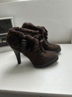 Gr 38 Graceland High Heel Winterpump braun mit Fell und Schnalle Nordrhein-Westfalen - Neuenrade Vorschau