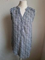 Bluse Blusenshirt Shirt Tunika Top Gr. 34 blau weiß Düsseldorf - Hassels Vorschau