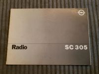 Opel Radio SC 305,Anleitung,Kadett,Manta,Ascona,Rekord,A,B,C,D,E Nordrhein-Westfalen - Hattingen Vorschau