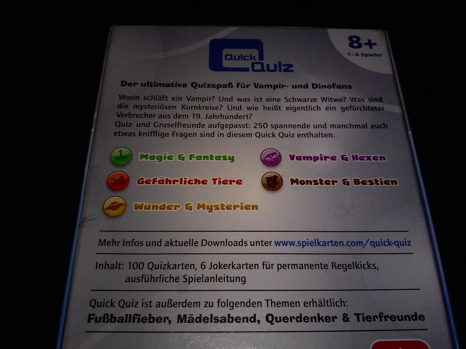 Neu! Quick Quiz Gruselalarm (Kartenspiel) ab 8.Lj. in Bad Segeberg