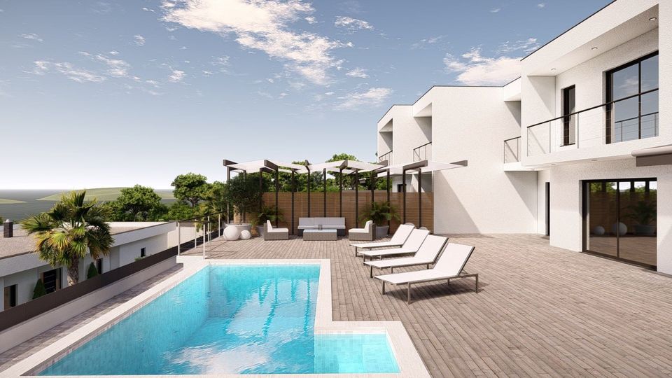 NEUBAU- Extravagante DHH mit Pool und beeindruckenden Panoramablick in Ulm