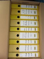 9 gebrauchte Ordner, gelber Rücken, davon 5 schmal + 4 breit Niedersachsen - Burgwedel Vorschau
