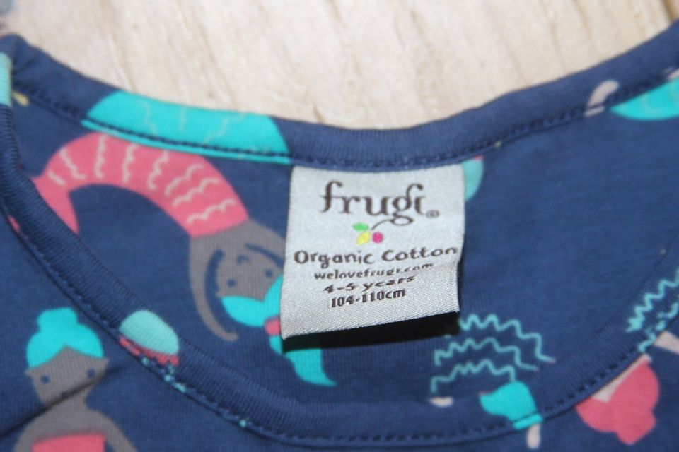 FRUGI Kleid Skaterkleid Sommer kurzarm blau Meerjungfrau Gr. 110 in Lamerdingen