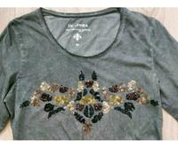 Langarm Shirt Pailletten In Linea grau Gr. M Niedersachsen - Buxtehude Vorschau