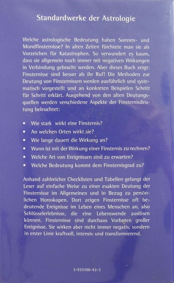 Schierstedt "Finsternisse astrologisch deuten", Astrologie in Coesfeld