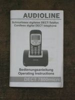 Audioline Bedienungsanleitung DECT 7800micro Micro gebraucht Bayern - Kronach Vorschau
