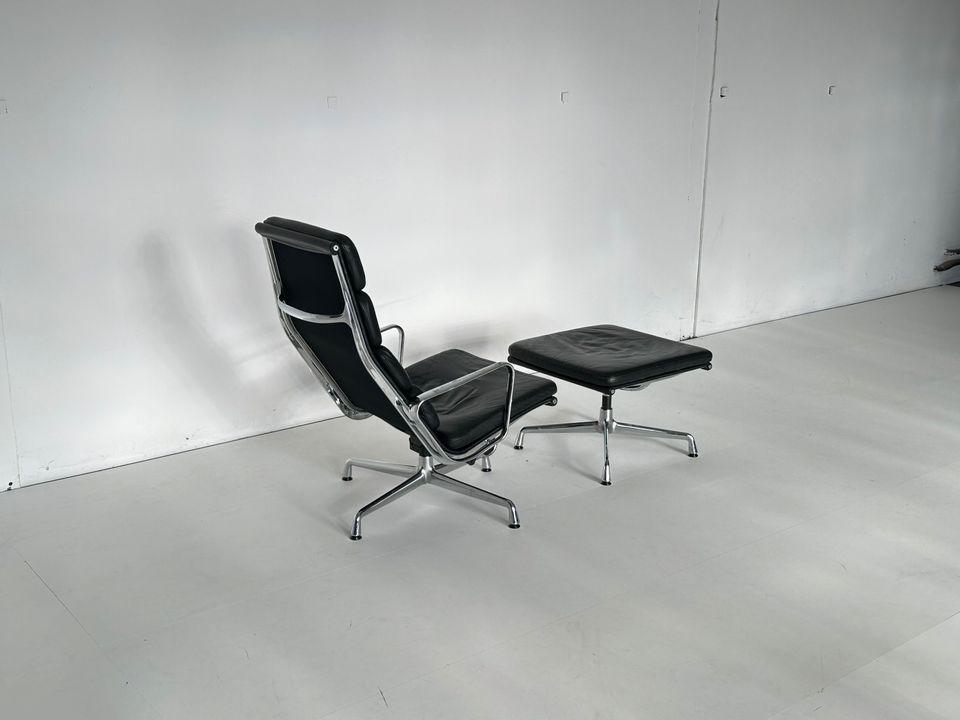 Vitra EA 222 Soft Pad chair Stuhl Sessel Hocker Leder in Höchst im Odenwald