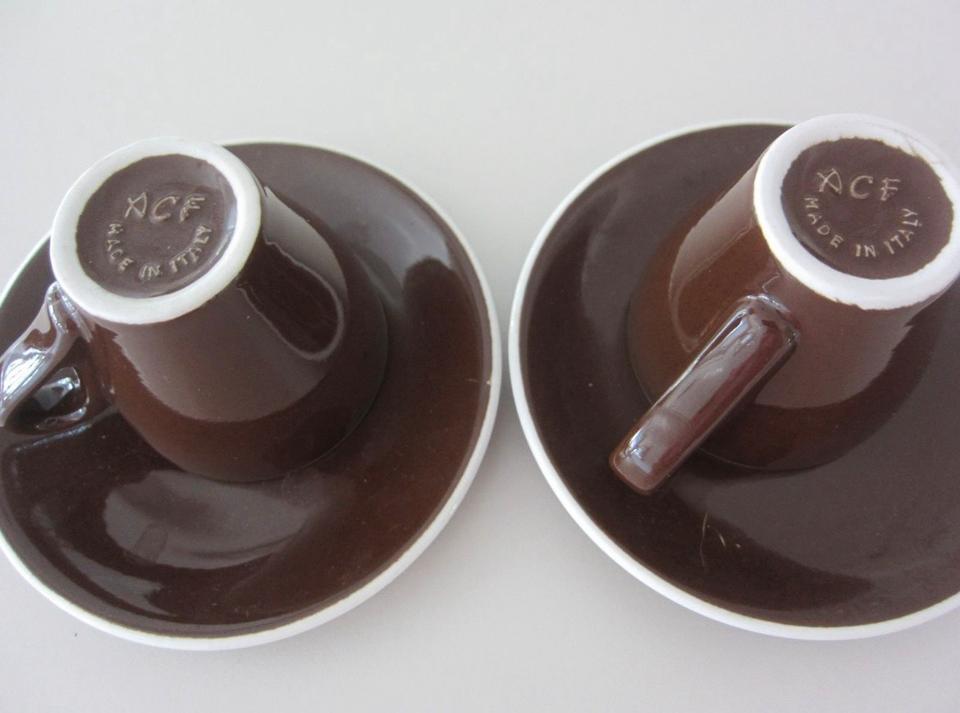 2 x Espressotassen Set hochglänzende dickwandige Tasse von ACF in Mörfelden-Walldorf