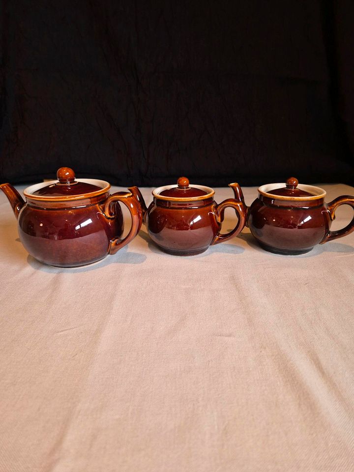 Villeroy & Boch Lux. Teekanne Kännchen Mokka 3 Stück Keramik in Waldweiler
