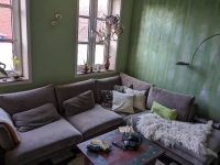 Samt Sofa grau / beige / taupe Nordrhein-Westfalen - Pulheim Vorschau