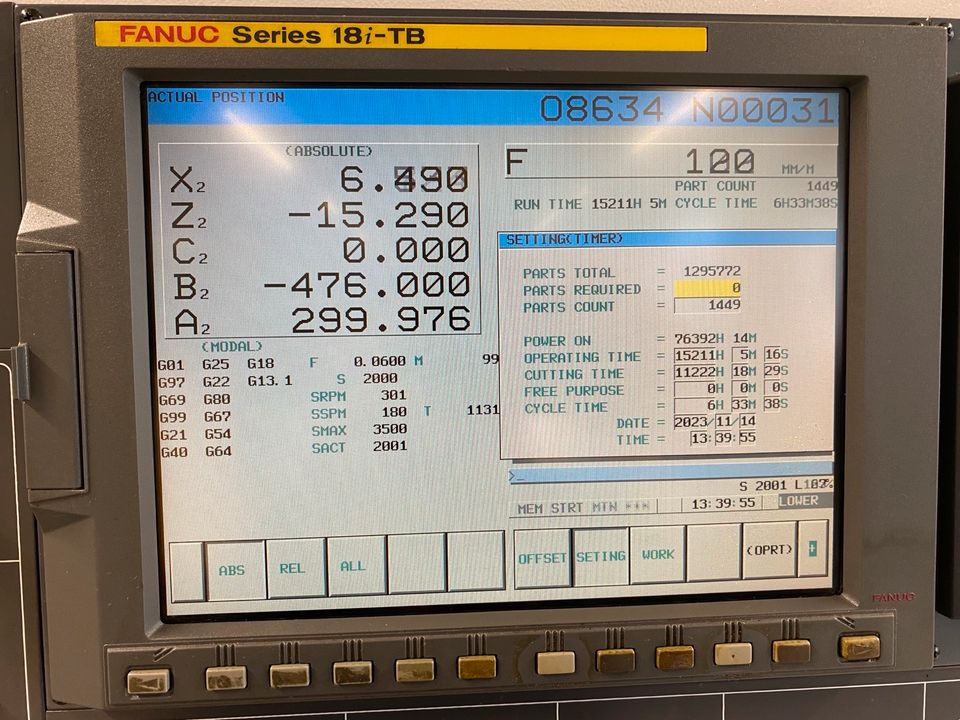 CNC-Drehmaschine Nakamura-Tome, WT150, Bj. 2005, Spindel 51mm in Langerringen