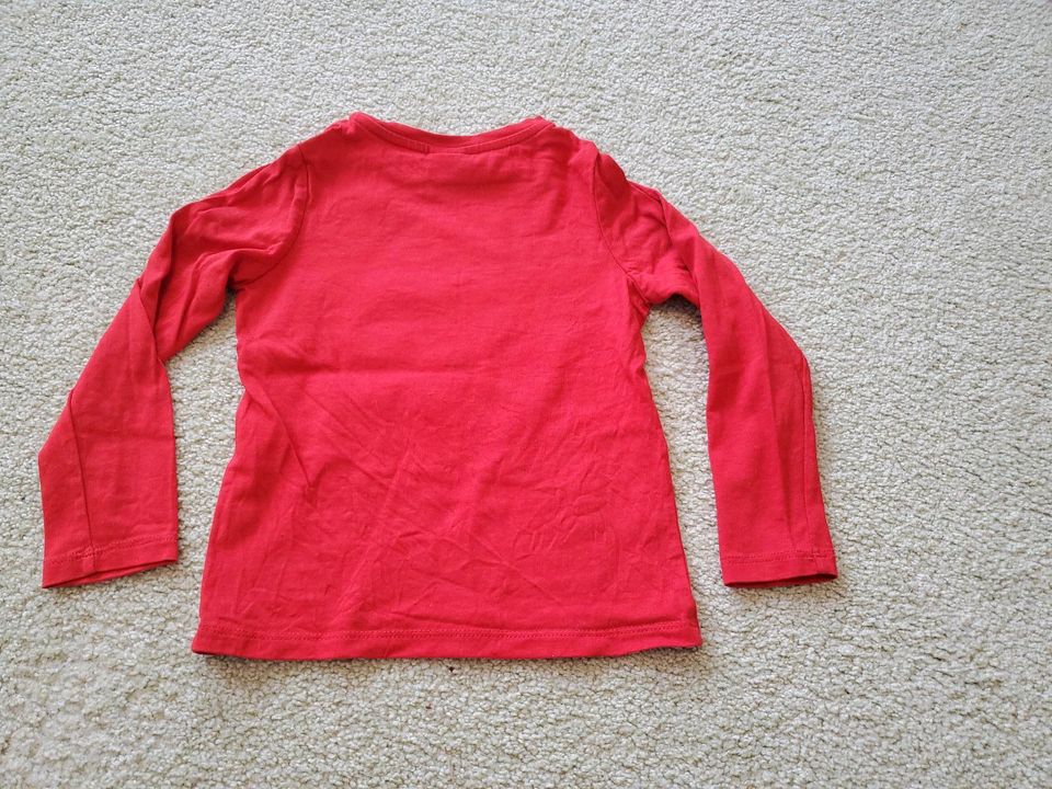 Langarmshirt, Gr. 104/110, rot Pferd Pailletten, s.Oliver in Blankenfelde-Mahlow