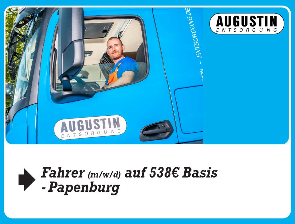 Fahrer (m/w/d) auf 538,00 € Basis - Papenburg in Papenburg