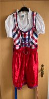 FC Bayern Dirndl/Tracht rot/blau/weiß, Gr. 38 mit Bluse in Gr. 40 Saarland - Saarwellingen Vorschau