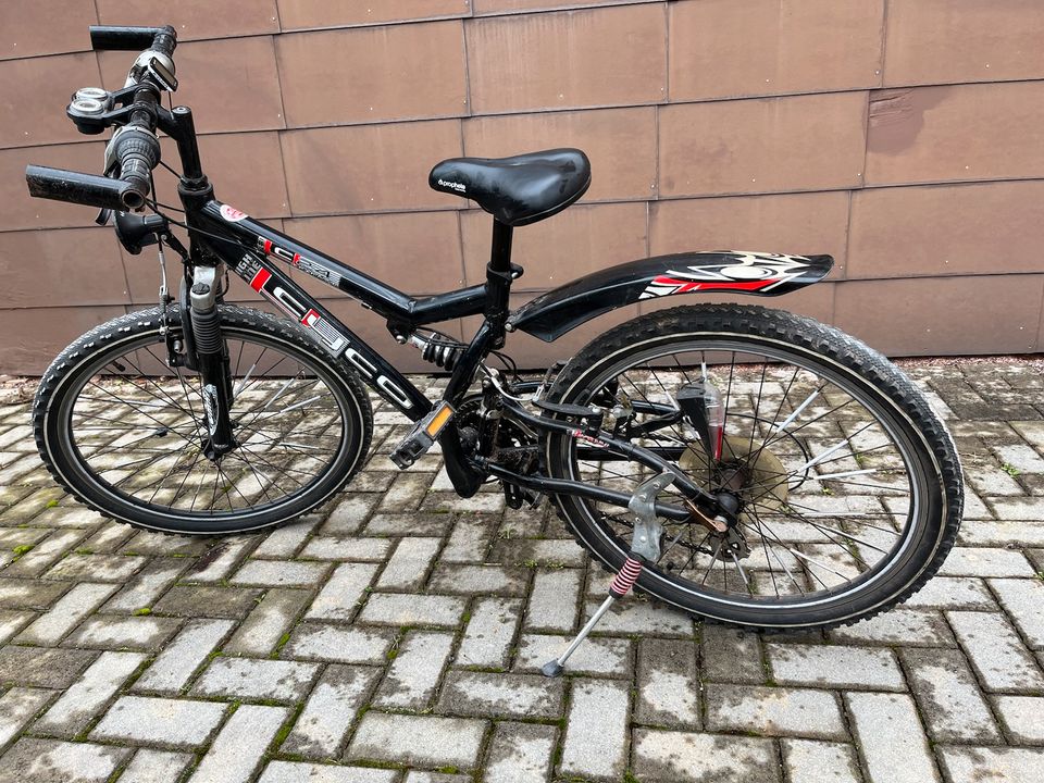 Cyco MTB 24 Zoll 24 Gänge Kinderrad schwarz Fahrrad  Mountainbike in Beckingen