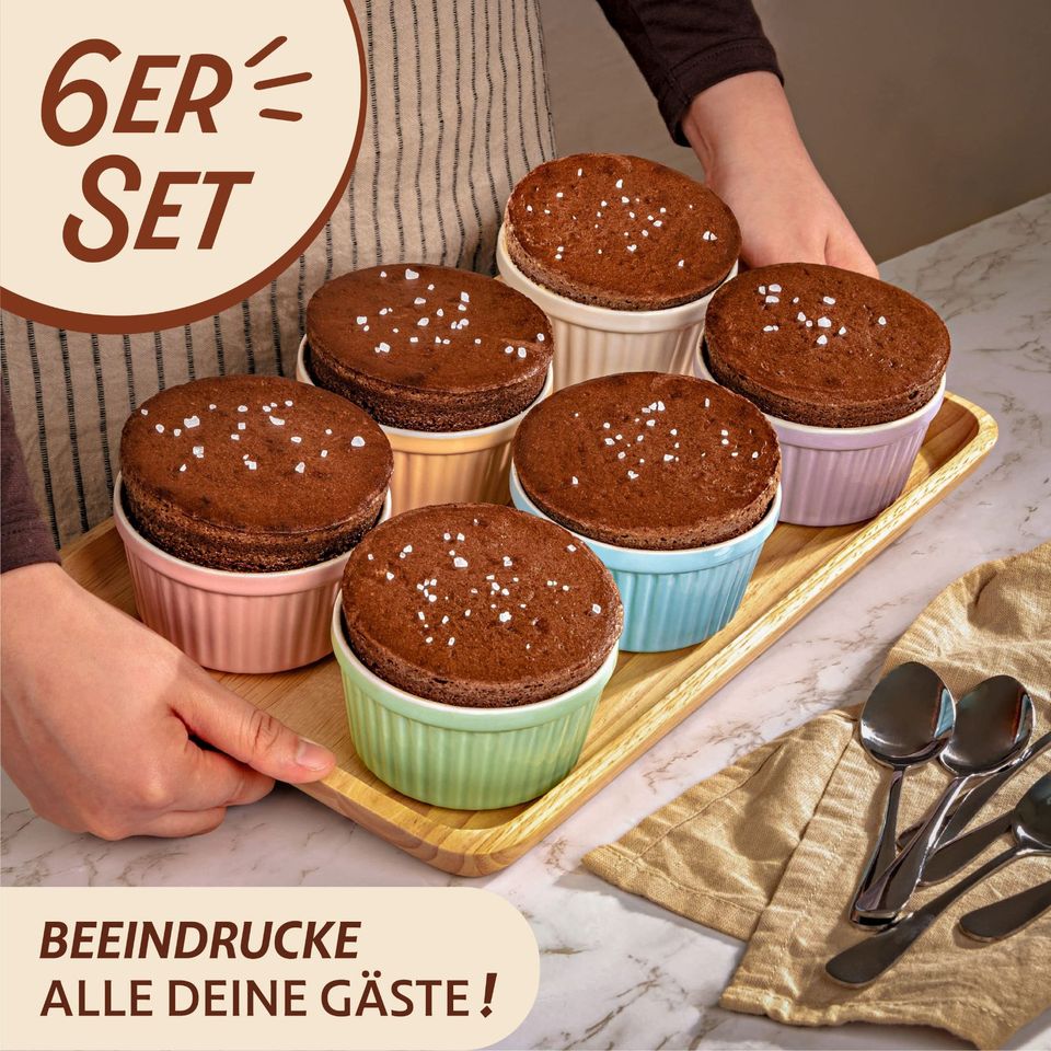 6 Souffle Förmchen aus Keramik - Backofenfest - 200 ml in Waiblingen