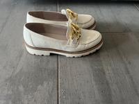 Wenig getragene Tolle GABOR Loafers Slipper weiss gold - Gr.38 Rheinland-Pfalz - Schornsheim Vorschau
