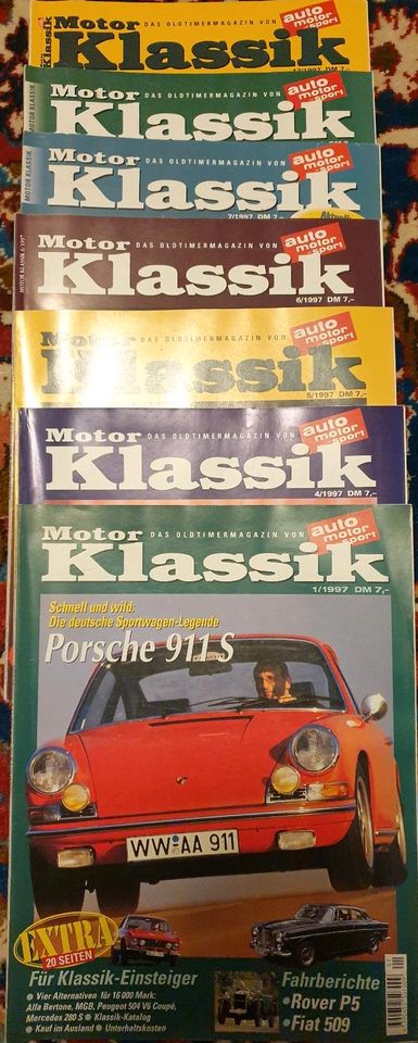 Motor Klassik Zeitschriften von 1984 bis 2006 in München