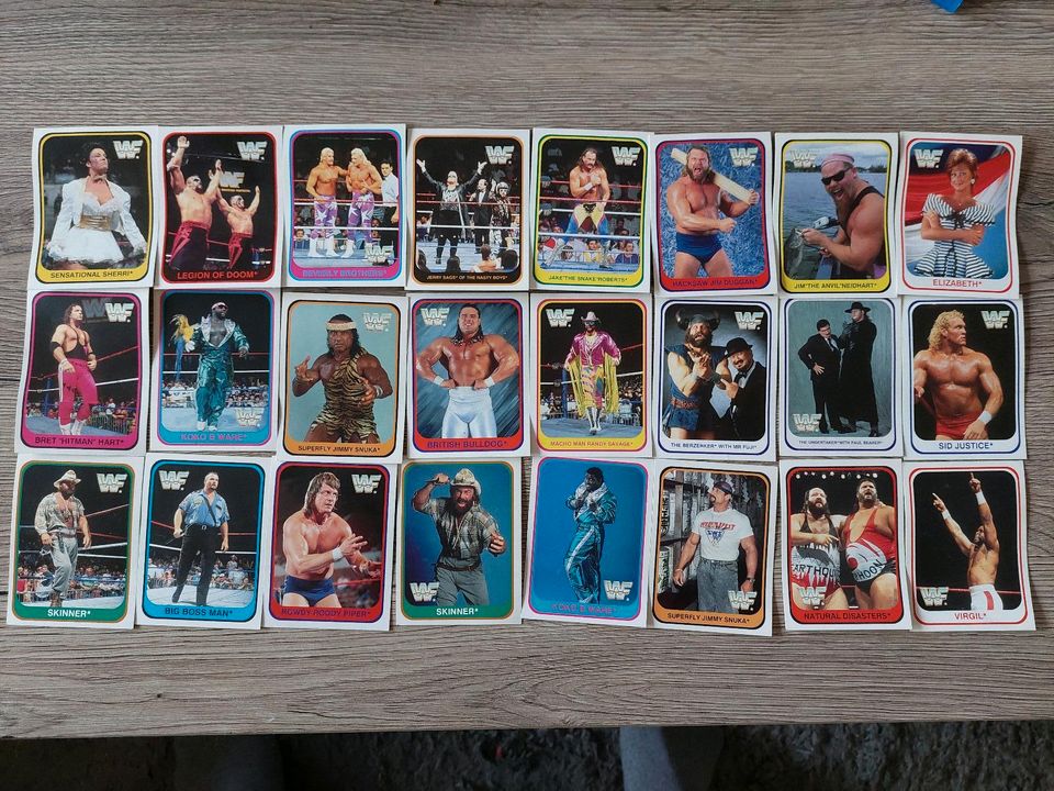 WWF-Superstars Trading-Cards/Sammelkarten. Merlin, 1991 in Nußdorf am Inn