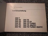 Betriebsanleitung Mercedes W124 S124 T-Modell 200 230 250 300 Sachsen-Anhalt - Dessau-Roßlau Vorschau