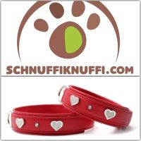 Hundehalsband MAUL rot/silber Lederhalsband Philadelphia Hessen - Calden Vorschau