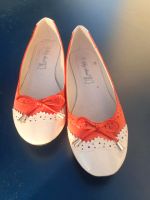 Damen Ballerinas Gr. 38 rot / creme mit Schleife Baden-Württemberg - Blaufelden Vorschau