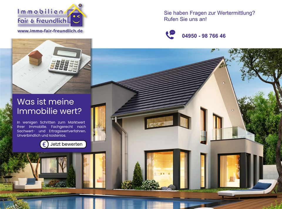 Was ist mein Haus in Marienhafe Wert? Immobilienwerte ermitteln & online Immobilienbewertung starten in Marienhafe