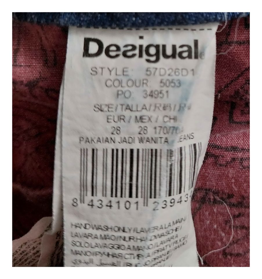 Desigual Denim Jeans Hose Jeanshose Gr. 28 Top Zustand in Pulheim