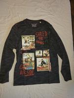 Langarmshirt " Shred the trails " graublau Größe 158/164 Neu Bayern - Adelzhausen Vorschau