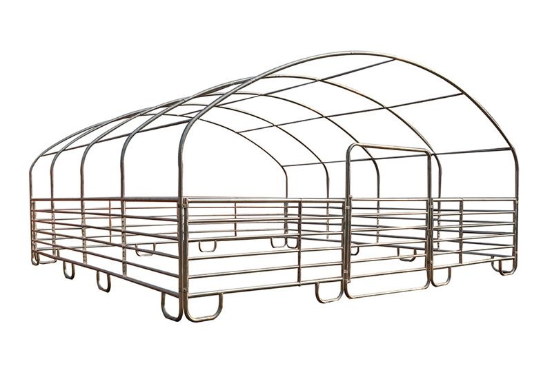 Rundbogenhalle 8 x 8 x 4 m Weideunterstand PVC-Plane 650 g/m² Weidezelt Witterungsschutz Unterstand Pferdeunterstand robust Lagerzelt NEU 9063456 in Großenwiehe