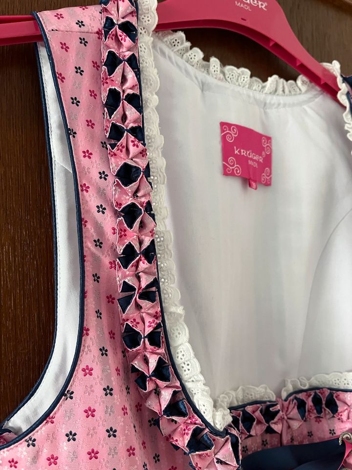 Krüger Madl Dirndl Gr. 38 Pink Blau inklusive Bluse in Witten