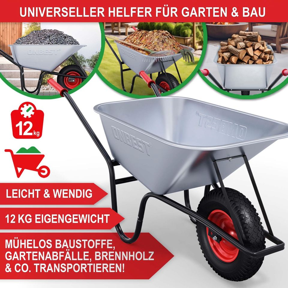 Gartenschubkarre Schubkarre Gartenkarre Vollverzinkte 100L  !!NEU in Ostbevern