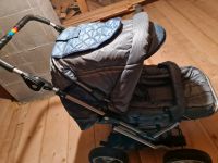 Teutonia Kinderwagen blau-silber  mit Luftreifen Bayern - Ammerthal Vorschau