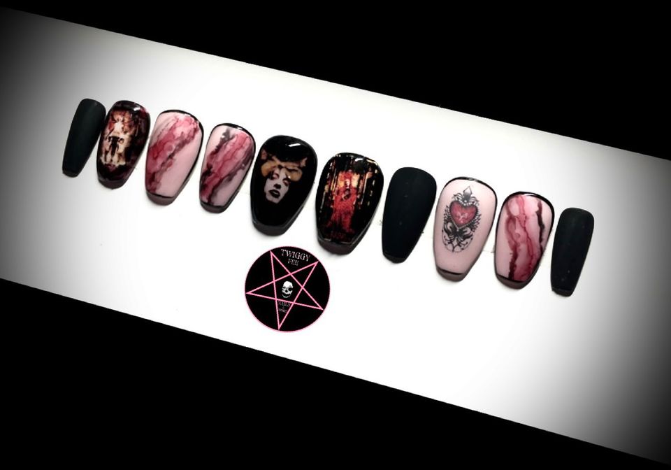 Press on Nails Set 20 Klebenägel Twiggy Ramirez in Völpke