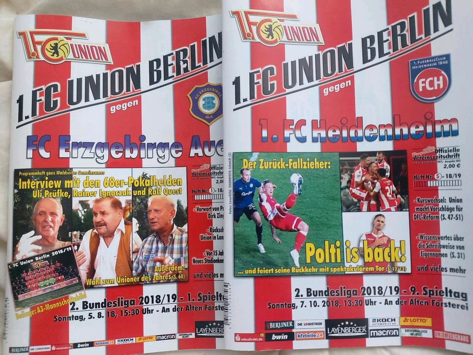 Stadionhefte Union Berlin in Berlin