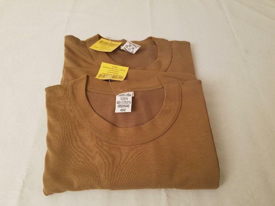 Bundeswehr - Tropen T-Shirt - 2 x Größe 48 ( M ) - Beige - NEU in Mittenwald