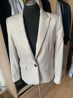 Mango Blazer hell grau beige  Größe 38 S Streifen Jacke Weste Top Hessen - Viernheim Vorschau