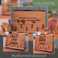 Rustikale Holz-Schlüsselbretter (Handarbeit/Brandmalerei) Niedersachsen - Wildeshausen Vorschau