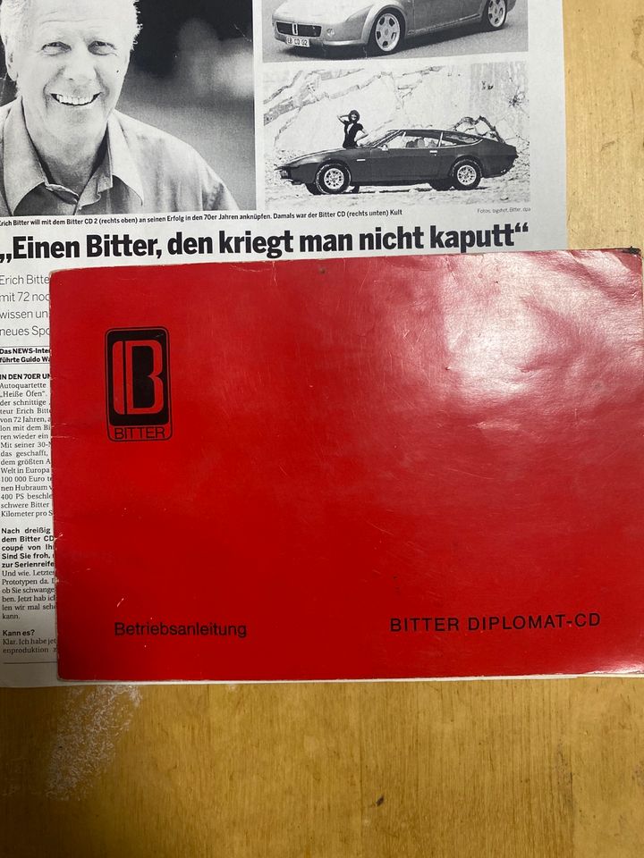 BITTER CD Betriebsanleitung und Emblem original in Hofgeismar