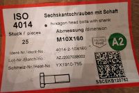 11 Edelstahl A2 Sechskantschrauben mit Schaft und Mutter M10x160 Niedersachsen - Kirchlinteln Vorschau