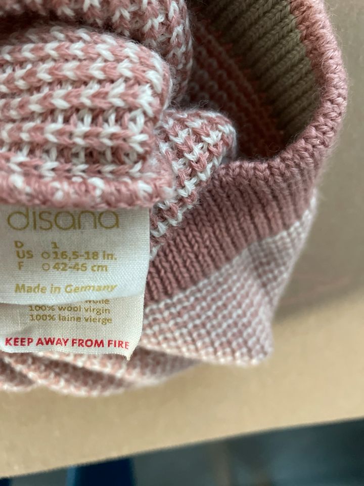 Baby Disana Wolle Mütze Beanie rosa in Wadgassen