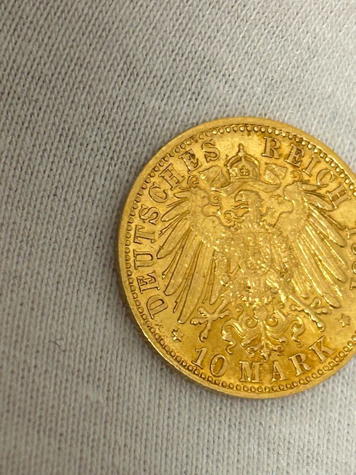 Goldmünze Kaiserreich 10 Mark Baden 1901 in Leipzig