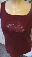 Neuw. S.OLIVER Top / T-Shirt Aubergine Strasssteine Motiv  42 L Niedersachsen - Ilsede Vorschau