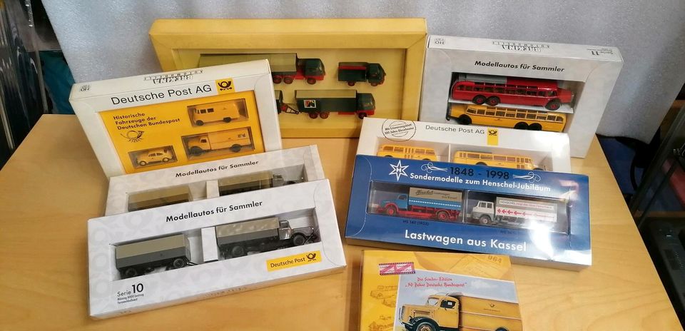 Brekina Automodell Sets 1/87 Deutsche Post in Laer