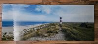 Wallario Premium Glasbild Am Strand Sylt Leuchtturm Düne Panorama Hannover - Südstadt-Bult Vorschau