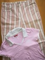 2 er Sommer Set von ESPRIT altrosa Hose gestreift&T-Shirt 38/40 Thüringen - Altenburg Vorschau