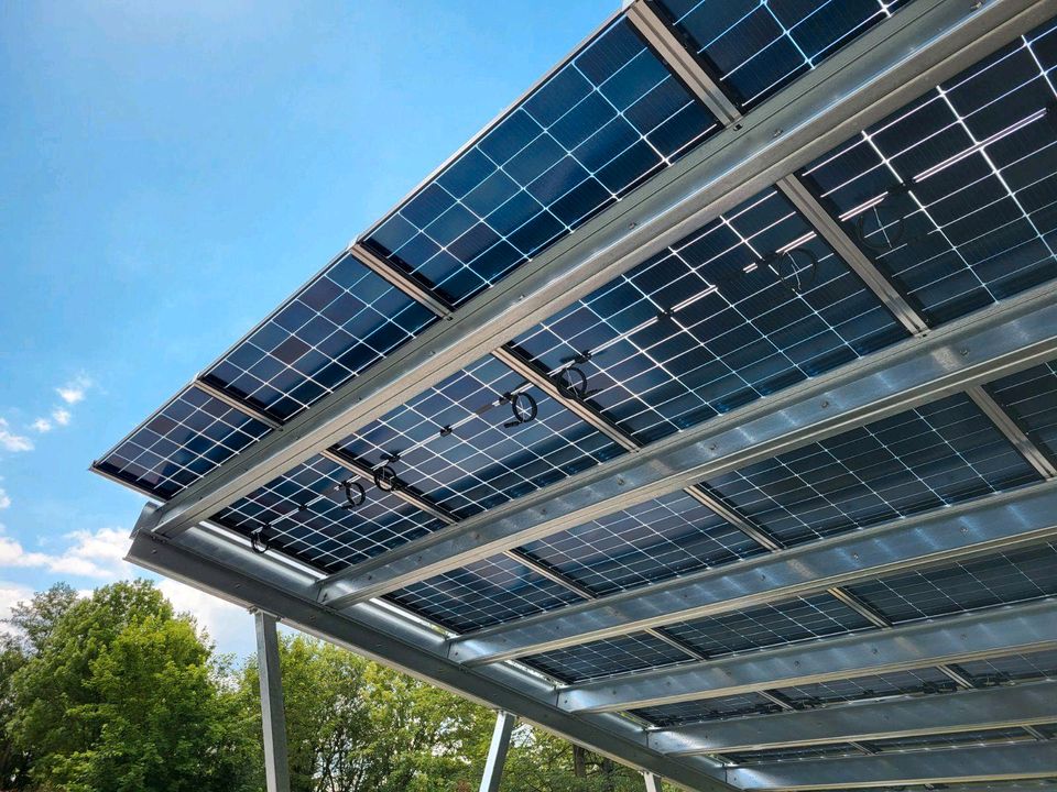 Industrie-PV-Carport Solarmodule erweiterbar 2 Stellplätze 7,2kWp in Rottenburg a.d.Laaber